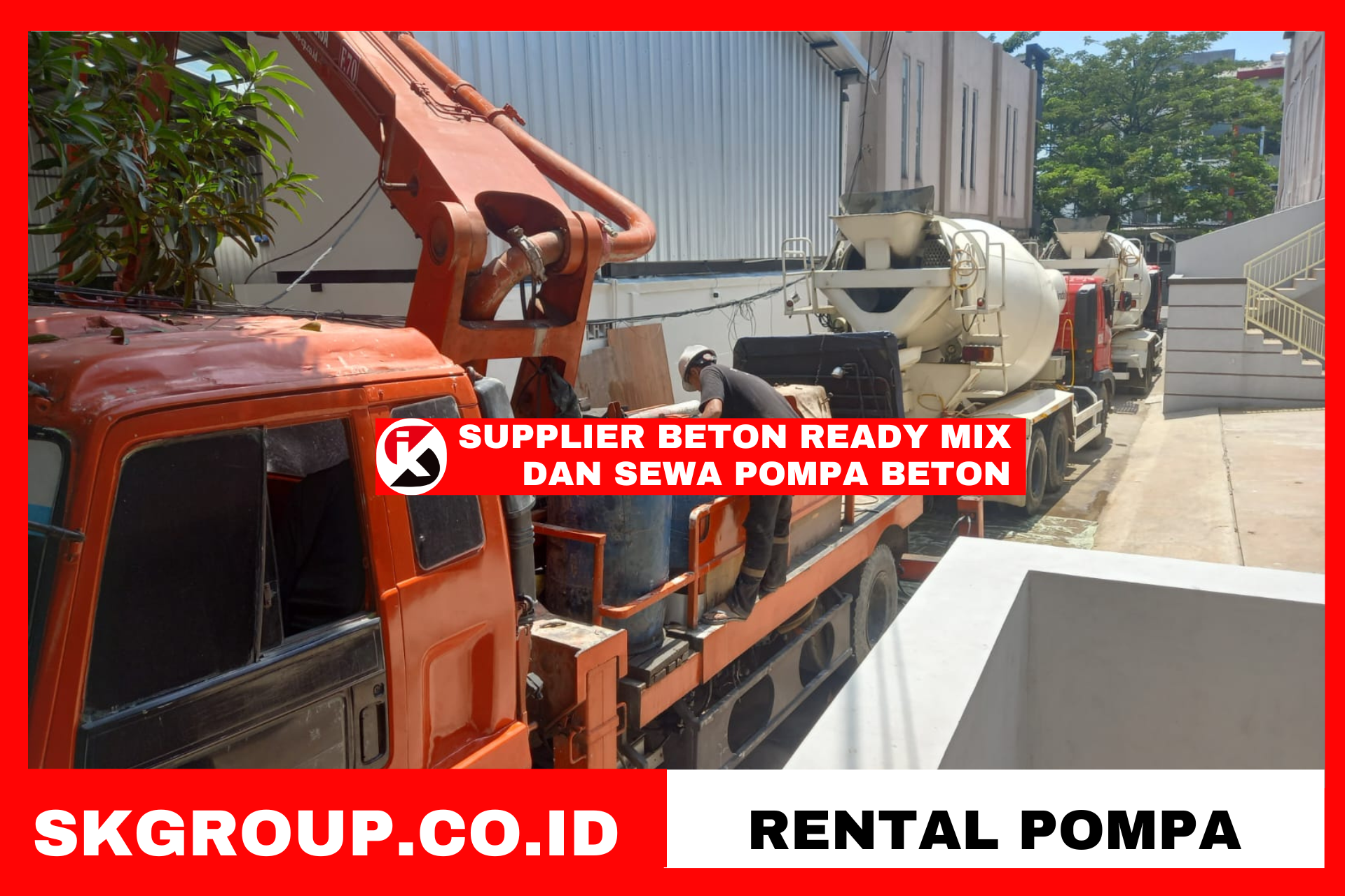 Sewa Mobil Pompa Beton Kota Bandung