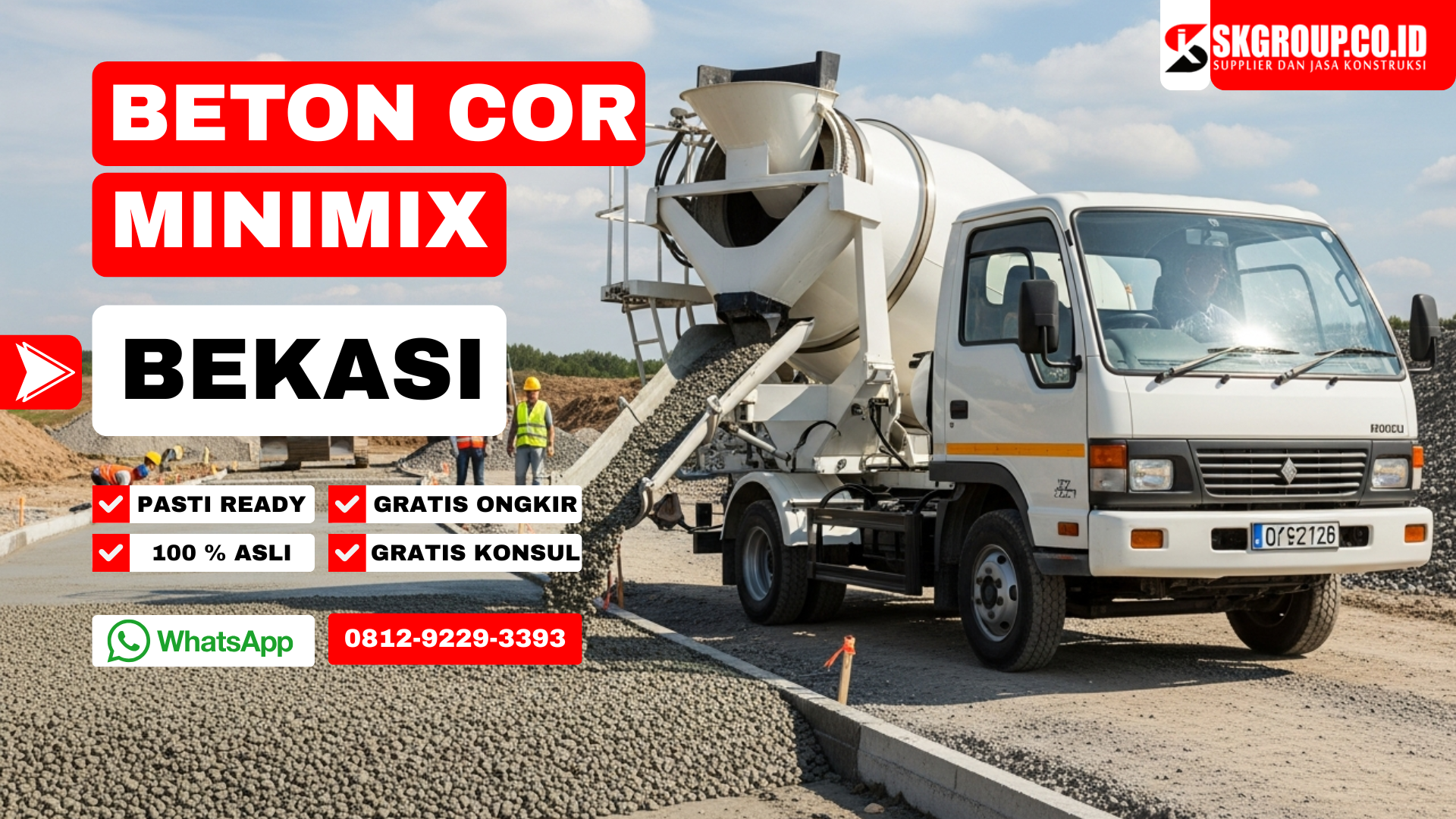 Harga Beton Cor Minimix Bekasi isi 3 Kubik