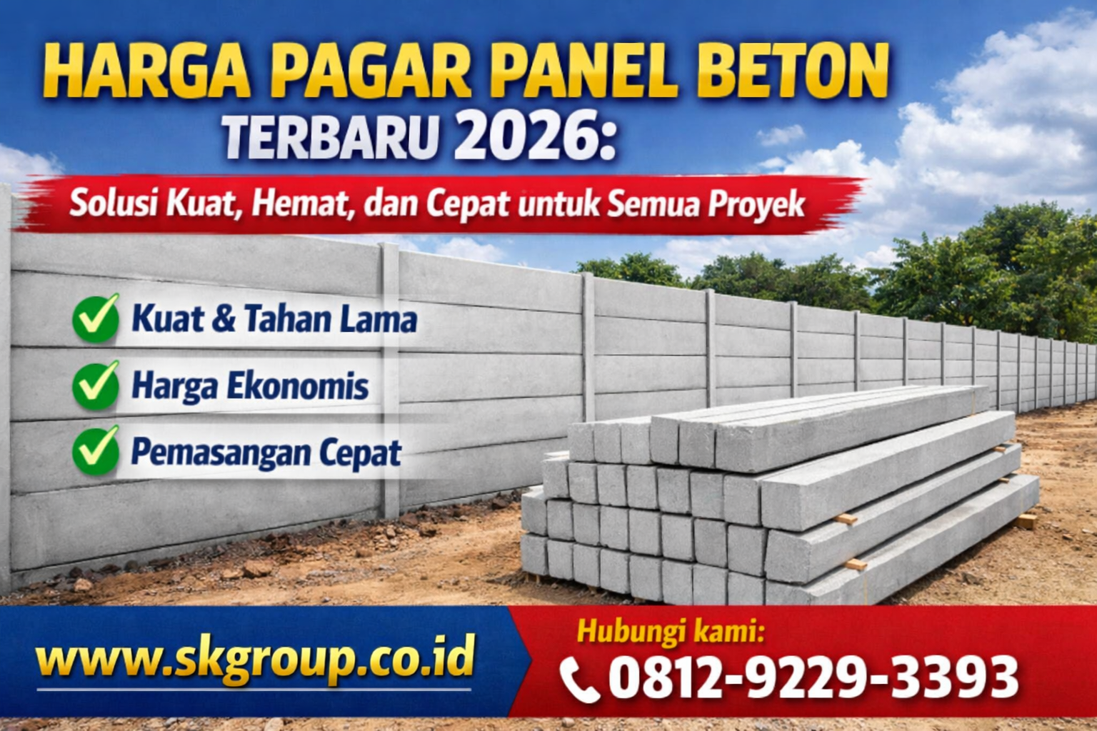 Harga pagar panel beton 2026